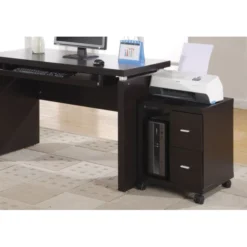 Monarch Specialties Office, File Cabinet, Printer Cart, Rolling File Cabinet, Mobile, Storage, Work, Brown Laminate, Contemporary, Modern