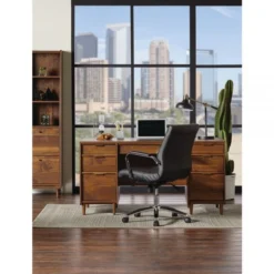 Modern Comfort Winsley Bonded Leather Mid-Back Manager's Chair, Black/Silver, BIFMA Certified -office furniture sale 9bef7104ca1e4ac76376e275c153cfeeea
