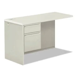 HON 38000 Series Return Pedestal, Box/File, 26.38w X 50.38d X 31.38h, Left, Silver/Light Gray