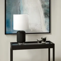 Lambert 15" Tall Ceramic Mini Lamp With Fabric Shade In Matte Black/Brushed Nickel/White 13 Lambert 15" Tall Ceramic Mini Lamp With Fabric Shade In Matte Black/Brushed Nickel/White -office furniture sale 9c329e473bd16da0519d408a274a66b670