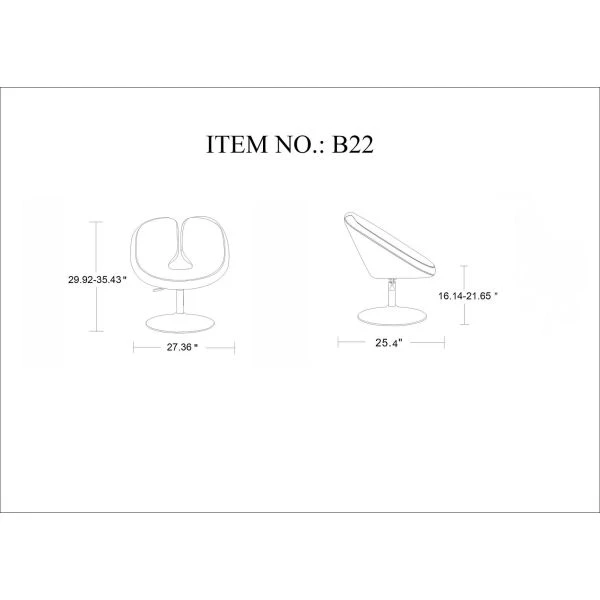 Perch Adjustable Faux Leather Chair In White And Polished Chrome 2 Perch Adjustable Faux Leather Chair In White And Polished Chrome - Image 2