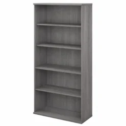 Bush Business Furniture Studio C 5 Shelf Bookcase In Platinum Gray