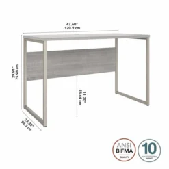 Bush Business Furniture Hybrid 48W X 24D Computer Table Desk With Metal Legs In Platinum Gray -office furniture sale 9cdb715152ade0b6d1a4a710685a6c7e12