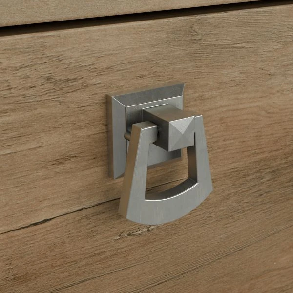 Bush Furniture Salinas 60W L Shaped Desk With Lateral File Cabinet And 5 Shelf Bookcase In Reclaimed Pine 3 Bush Furniture Salinas 60W L Shaped Desk With Lateral File Cabinet And 5 Shelf Bookcase In Reclaimed Pine - Image 3