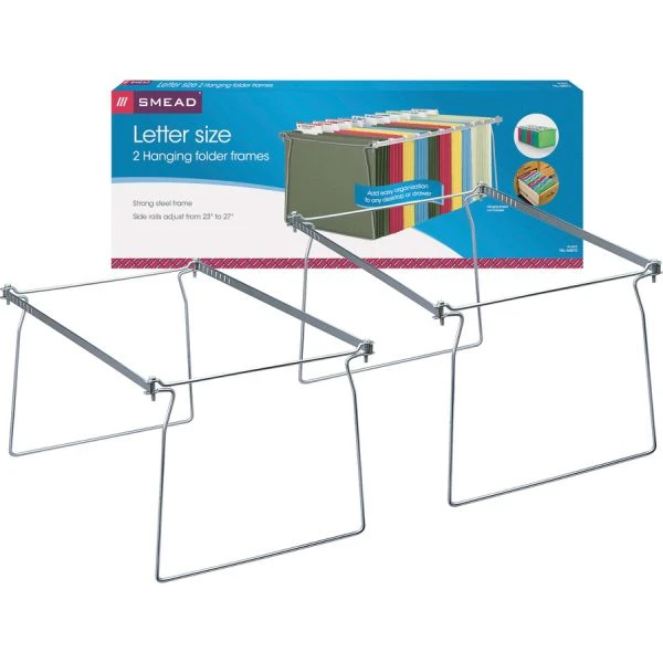 Smead Hanging Folder Frame, Letter Size, 23-27" Long, Steel, Two Per Pack 1 Smead Hanging Folder Frame, Letter Size, 23-27" Long, Steel, Two Per Pack