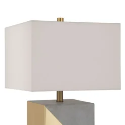 Severin 18.5" Tall Gold-Dipped Concrete Table Lamp With Fabric Shade In Gold And Concrete/White 10 Severin 18.5" Tall Gold-Dipped Concrete Table Lamp With Fabric Shade In Gold And Concrete/White -office furniture sale 9de1071997e80b1e99aacad4237bdb3059