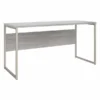 Bush Business Furniture Hybrid 60W X 24D Computer Table Desk With Metal Legs In Platinum Gray