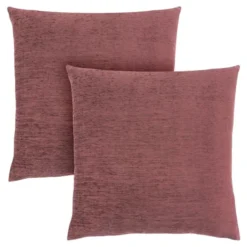 Monarch Specialties Pillows, Set Of 2, 18 X 18 Square, Insert Included, Decorative Throw, Accent, Sofa, Couch, Bedroom, Pink Hypoallergenic Polyester, Modern -office furniture sale 9e0d2baad346783ec0ec45c670e0f9efea