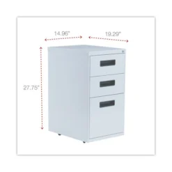 Alera File Pedestal, Left Or Right, 3-Drawers: Box/Box/File, Legal/Letter, Light Gray, 14.96" X 19.29" X 27.75" 11 Alera File Pedestal, Left Or Right, 3-Drawers: Box/Box/File, Legal/Letter, Light Gray, 14.96" X 19.29" X 27.75" -office furniture sale 9e4a941175f17bf1807044972251cab29b