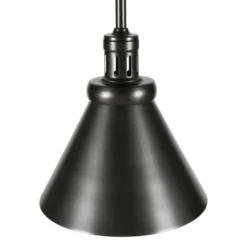 Zeno 8.5" Wide Pendant With Metal Shade In Blackened Steel/Blackened Bronze -office furniture sale 9e70d821a9d6593a660ee0c5865b2520f1