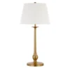 Wilmer 28" Tall Table Lamp With Fabric Shade In Brass/White
