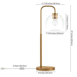 Harrison 27" Tall Arc Table Lamp With Glass Shade In Brass/Clear 13 Harrison 27" Tall Arc Table Lamp With Glass Shade In Brass/Clear -office furniture sale 9e9bbb42670bf1e4905bc47f413dddc97f