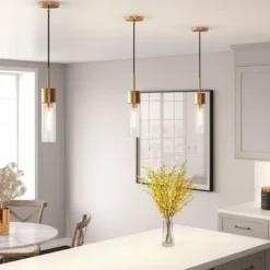 Lance 3.5" Wide Pendant With Glass Shade In Brass/Seeded 10 Lance 3.5" Wide Pendant With Glass Shade In Brass/Seeded -office furniture sale 9ea2d2f6b9cf1012108156fed581ecbd48