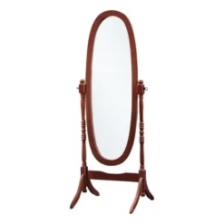 Monarch Specialties Mirror, Full Length, Standing, Floor, 60" Oval, Dressing, Bedroom, Walnut Wood, Traditional -office furniture sale 9ecbb994ad87bd09eff531ce8830140918