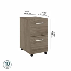 Bush Business Furniture Hybrid 2 Drawer Mobile File Cabinet In Modern Hickory - Assembled -office furniture sale 9f2f2e6e714823411e14651288acccd1bc