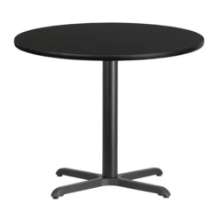 Stiles 36'' Round Black Laminate Table Top With 30'' X 30'' Table Height Base -office furniture sale 9f71b303586dcdafd466a5842de50d60d2