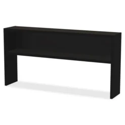 Lorell Modular Desk Series Black Stack-on Hutch