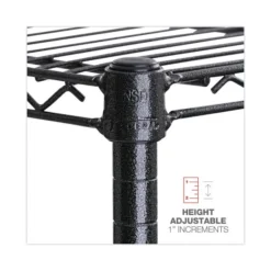 Alera BA Plus Wire Shelving Kit, Four-Shelf, 72w X 24d X 72h, Black Anthracite Plus -office furniture sale a03c3a9df68d06181ea0f65904e782eda0