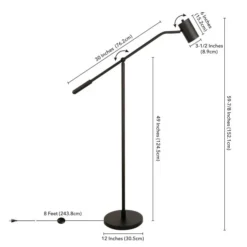 Willis Pharmacy Floor Lamp With Metal Shade In Blackened Bronze/Blackened Bronze -office furniture sale a04791b3943708ca3f5ded21aa40a2b102