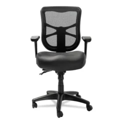 Alera Elusion Series Mesh Mid-Back Multifunction Chair, Supports Up To 250 Lbs., Black Seat/Black Back, Black Base -office furniture sale a05941df3a4f109889f9df4d49e5244de2