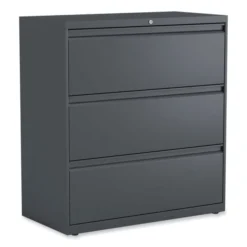 Alera Lateral File, 3 Legal/Letter/A4/A5-Size File Drawers, Charcoal, 36" X 18.63" X 40.25"