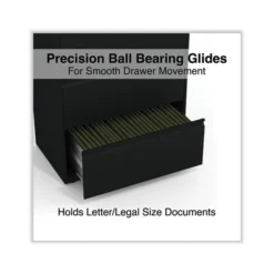 Alera Lateral File, 4 Legal/Letter-Size File Drawers, Black, 30" X 18.63" X 52.5" -office furniture sale a103ef9a472d40a539f72d13e938fcd6ed
