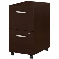 Bush Business Furniture Series C 2 Drawer Mobile File Cabinet In Mocha Cherry - Assembled