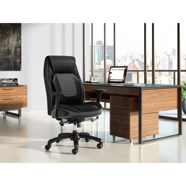 Shaquille O'Neal Nereus Ergonomic Bonded Leather High-Back Executive Chair, Black 11 Shaquille O'Neal Nereus Ergonomic Bonded Leather High-Back Executive Chair, Black - Image 11