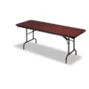 Iceberg OfficeWorks Commercial Wood-Laminate Folding Table, Rectangular Top, 96w X 30d X 29h, Mahogany