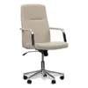 Workspace By Alera Leather Task Chair, Supports Up To 275 Lb, 18.19" To 21.93" Seat Height, White Seat, White Back