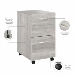 Bush Business Furniture Hybrid 2 Drawer Mobile File Cabinet In Platinum Gray - Assembled -office furniture sale a1ddbb4171578d4740ae9b849c9d66532f