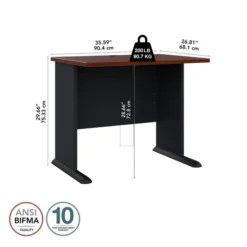 Bush Business Furniture Series A: Hansen Cherry 36W Desk -office furniture sale a1f9558c52f2f8f97a3757c5163d55d436