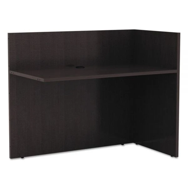 Alera Valencia Reversible Reception Return, 44.13w X 23.63d X 41.5h, Espresso 1 Alera Valencia Reversible Reception Return, 44.13w X 23.63d X 41.5h, Espresso
