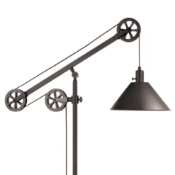 Descartes Pulley System Floor Lamp With Metal Shade In Blackened Bronze/Blackened Bronze 15 Descartes Pulley System Floor Lamp With Metal Shade In Blackened Bronze/Blackened Bronze -office furniture sale a23e320a5814587485ddec8dbbfb048976