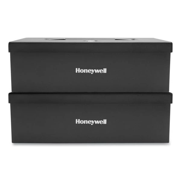 Honeywell Fire Resistant Steel Security Box With Key Lock, 12.7 X 8.8 X 4.1, Black 3 Honeywell Fire Resistant Steel Security Box With Key Lock, 12.7 X 8.8 X 4.1, Black - Image 3