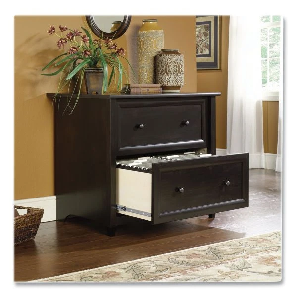 Sauder Edgewater Collection Lateral File Cabinet, 2 Legal/Letter-Size File Drawers, Estate Black, 33.25" X 23.5" X 29.38" 3 Sauder Edgewater Collection Lateral File Cabinet, 2 Legal/Letter-Size File Drawers, Estate Black, 33.25" X 23.5" X 29.38" - Image 3