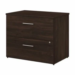Bush Business Furniture Office 500 36W 2 Drawer Lateral File Cabinet In Black Walnut - Assembled