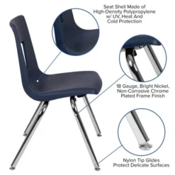 Mickey Advantage Navy Student Stack School Chair - 16-inch -office furniture sale a34880fb07db5dfed66d94f829d09ae799