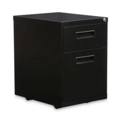 Alera File Pedestal, Left Or Right, 2-Drawers: Box/File, Legal/Letter, Black, 14.96" X 19.29" X 21.65"