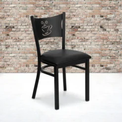 Flash Furniture Coffee Back Metal Restaurant Chair