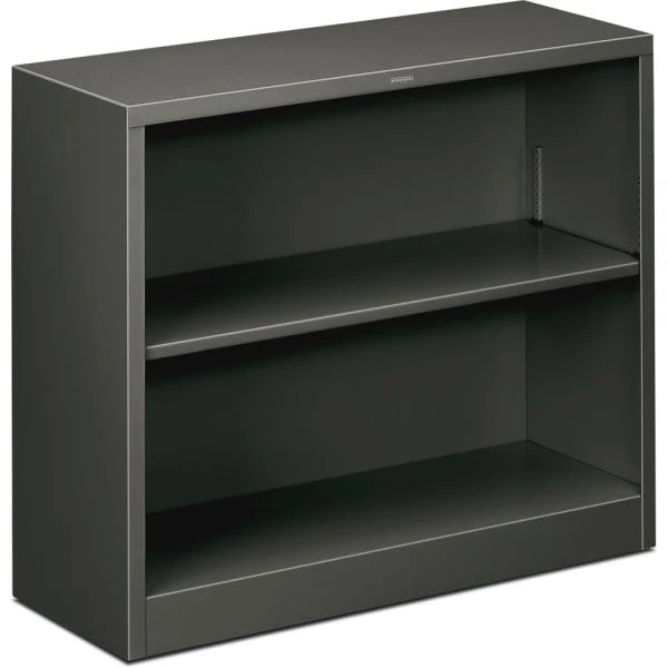 HON Metal Bookcase, Two-Shelf, 34.5w X 12.63d X 29h, Charcoal 3 HON Metal Bookcase, Two-Shelf, 34.5w X 12.63d X 29h, Charcoal - Image 3