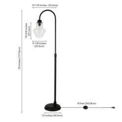 Sara 70" Tall Floor Lamp With Glass Shade In Blackened Bronze/Seeded 11 Sara 70" Tall Floor Lamp With Glass Shade In Blackened Bronze/Seeded -office furniture sale a413ed7849ace677d5132be5fe8f47e364