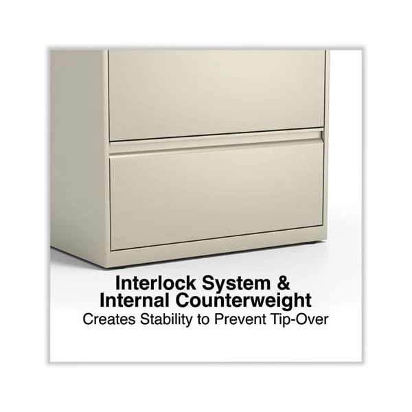Alera Lateral File, 4 Legal/Letter-Size File Drawers, Putty, 30" X 18.63" X 52.5" 4 Alera Lateral File, 4 Legal/Letter-Size File Drawers, Putty, 30" X 18.63" X 52.5" - Image 4