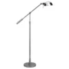 Dexter Height Adjustable/Tilting Floor Lamp With Metal Shade In Polished Nickel/Polished Nickel