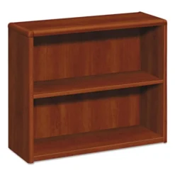 HON 10700 Series Wood Bookcase, Two-Shelf, 36w X 13.13d X 29.63h, Cognac