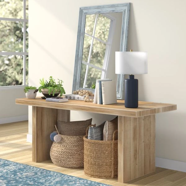 Carlina 25" Tall Ceramic Table Lamp With Fabric Shade In Matte Navy/White 2 Carlina 25" Tall Ceramic Table Lamp With Fabric Shade In Matte Navy/White - Image 2