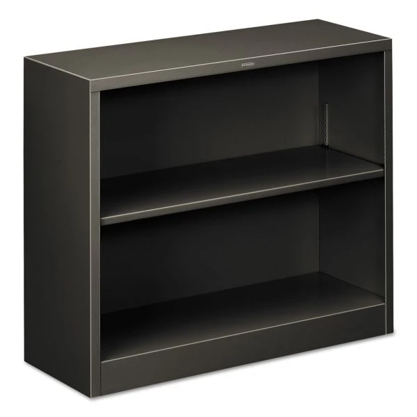 HON Metal Bookcase, Two-Shelf, 34.5w X 12.63d X 29h, Charcoal 1 HON Metal Bookcase, Two-Shelf, 34.5w X 12.63d X 29h, Charcoal