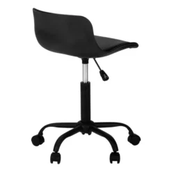 Monarch Specialties Office Chair, Adjustable Height, Swivel, Ergonomic, Computer Desk, Work, Juvenile, Black Leather Look, White Metal, Contemporary, Modern -office furniture sale a51c034822592b16e6585f84c125eb5e77