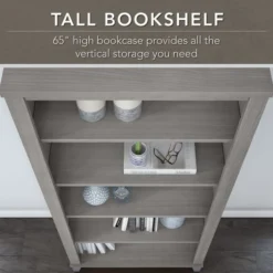 Bush Furniture Somerset Tall 5 Shelf Bookcase In Platinum Gray 8 Bush Furniture Somerset Tall 5 Shelf Bookcase In Platinum Gray -office furniture sale a54a3267581a23e915a7de56c01f963dcc 1