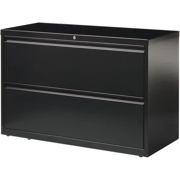 Lorell 2 Drawer Lateral File Cabinet, Letter/Legal/A4, 42" Wide, Black 4 Lorell 2 Drawer Lateral File Cabinet, Letter/Legal/A4, 42" Wide, Black - Image 4